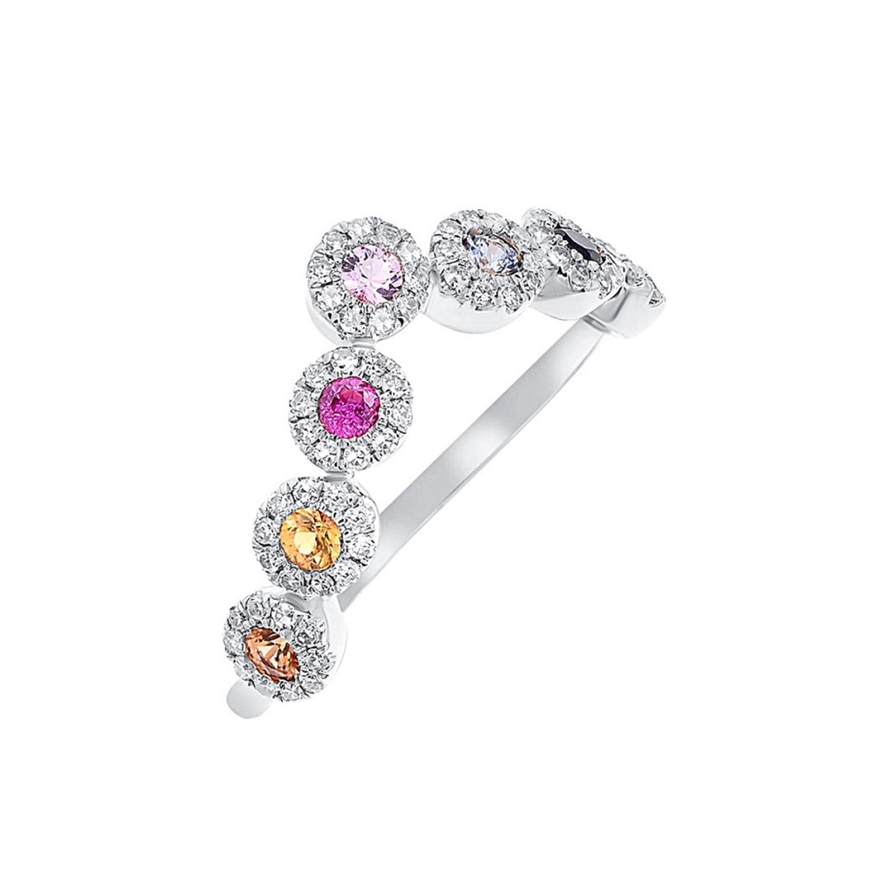Diana M. 14K Diamond and Sapphire Ring